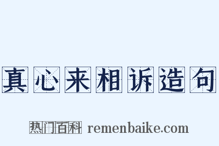 真心来相诉造句是什么意思的图片
